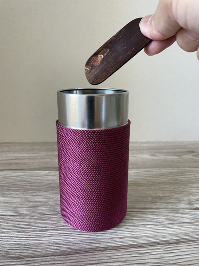 Pure Silk Thread-wrapped Tea Canister (Purple) Pure Silk Thread-wrapped Tea Canister (Purple)