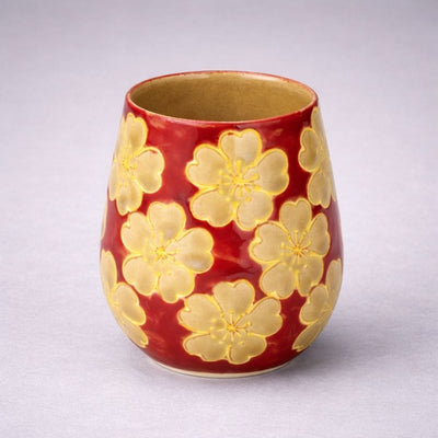 Red Flower Hasami Tea Cup Red Flower Hasami Tea Cup