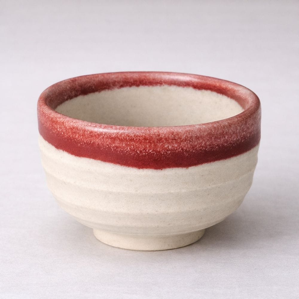 Red Small Mino Matcha Bowl Red Small Mino Matcha Bowl