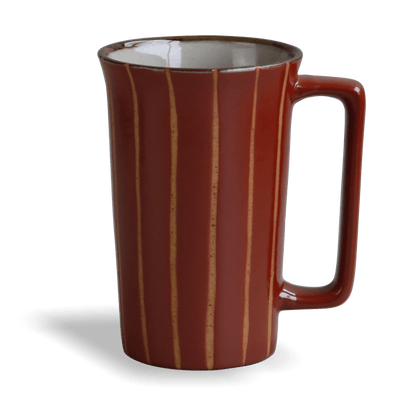 Red Tokusa Ceramic mug Tokusa Big Mug - Japanese Tableware | MyJapaneseWorld
