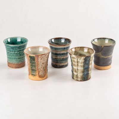 Maruki Kiln Mino Ware Sake Cups — Set of Five Maruki Kiln Mino Ware Sake Cup Set of 5 | My Japanese World