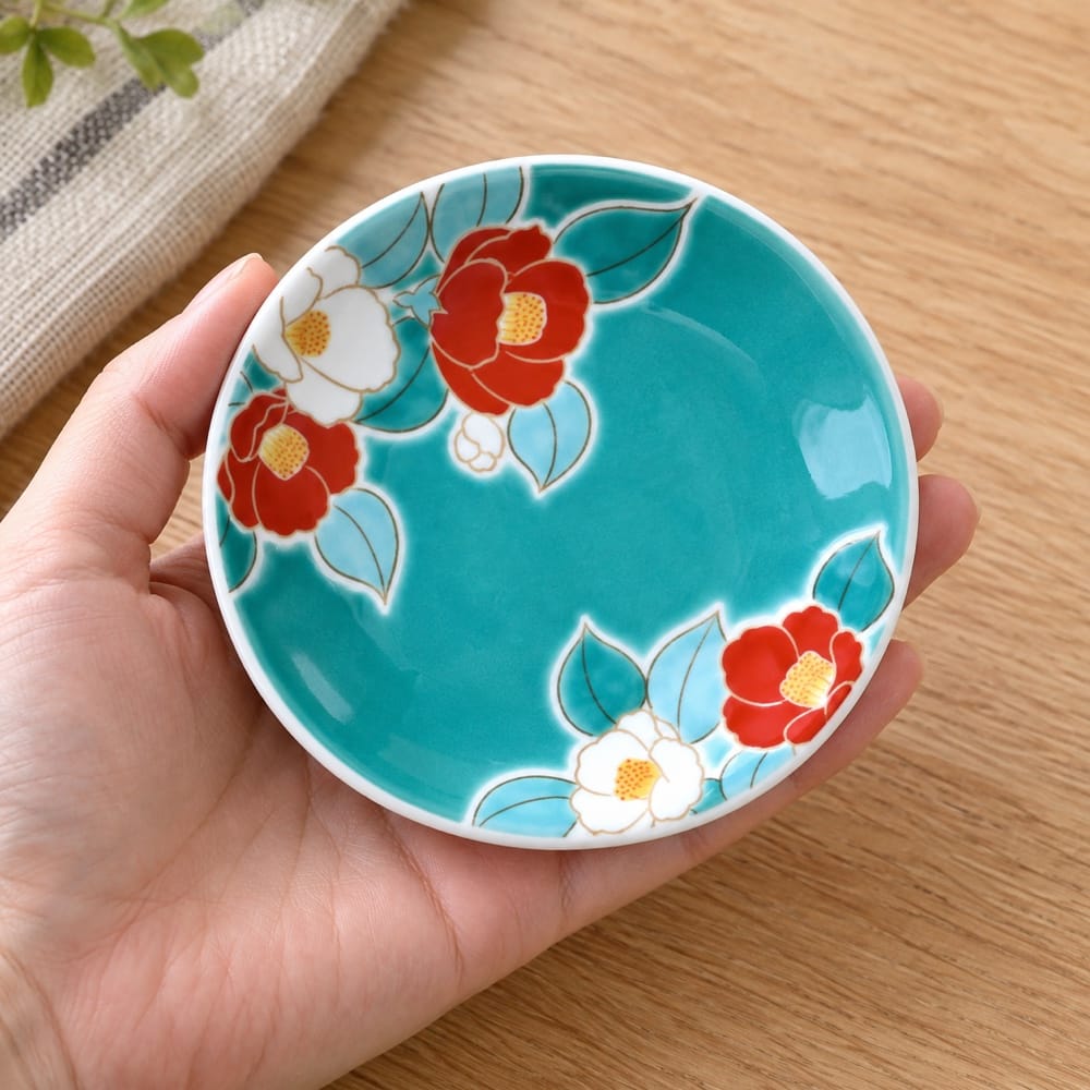 Seasonal Flowers Kutani Small Plate Set — 5 Pieces Seasonal Flowers Kutani Plate Set of 5 | My Japanese World