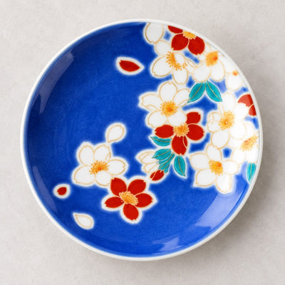 Seasonal Flowers Kutani Small Plate Set — 5 Pieces Seasonal Flowers Kutani Plate Set of 5 | My Japanese World
