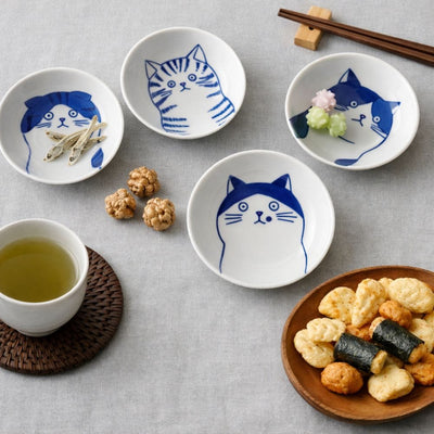 Shichita Cat Mino Small Plates (set of 5 pieces) Shichita Cat Mino Small Plates (set of 5 pieces)