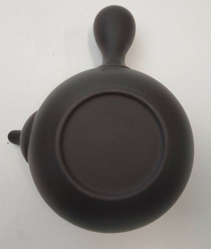 Shomoe black clay small round camellia Tea Pot Shomoe black clay small round camellia Tea Pot