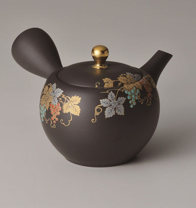 Shomoe black mud round grape teapot Shomoe black mud round grape teapot