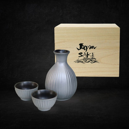 Silver Metal Color Sake Set Metal Color Sake Set