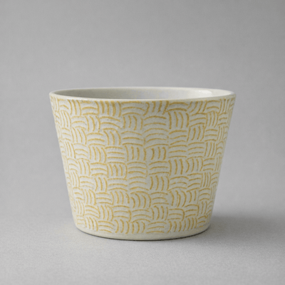 Hasami Kagome Soba Choko Cup Soba Choko Cup, Hasami Inban Pattern