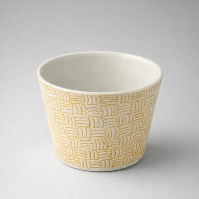 Hasami Kagome Soba Choko Cup Soba Choko Cup, Hasami Inban Pattern