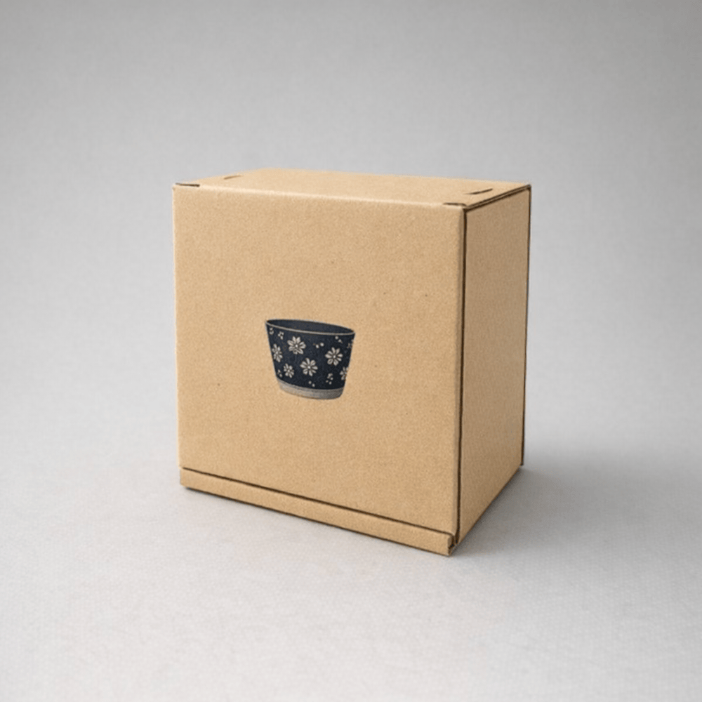 Hasami Hana Inban Pattern Soba Choko Cup Soba Choko Cup with Inban Pattern, Made in Japan