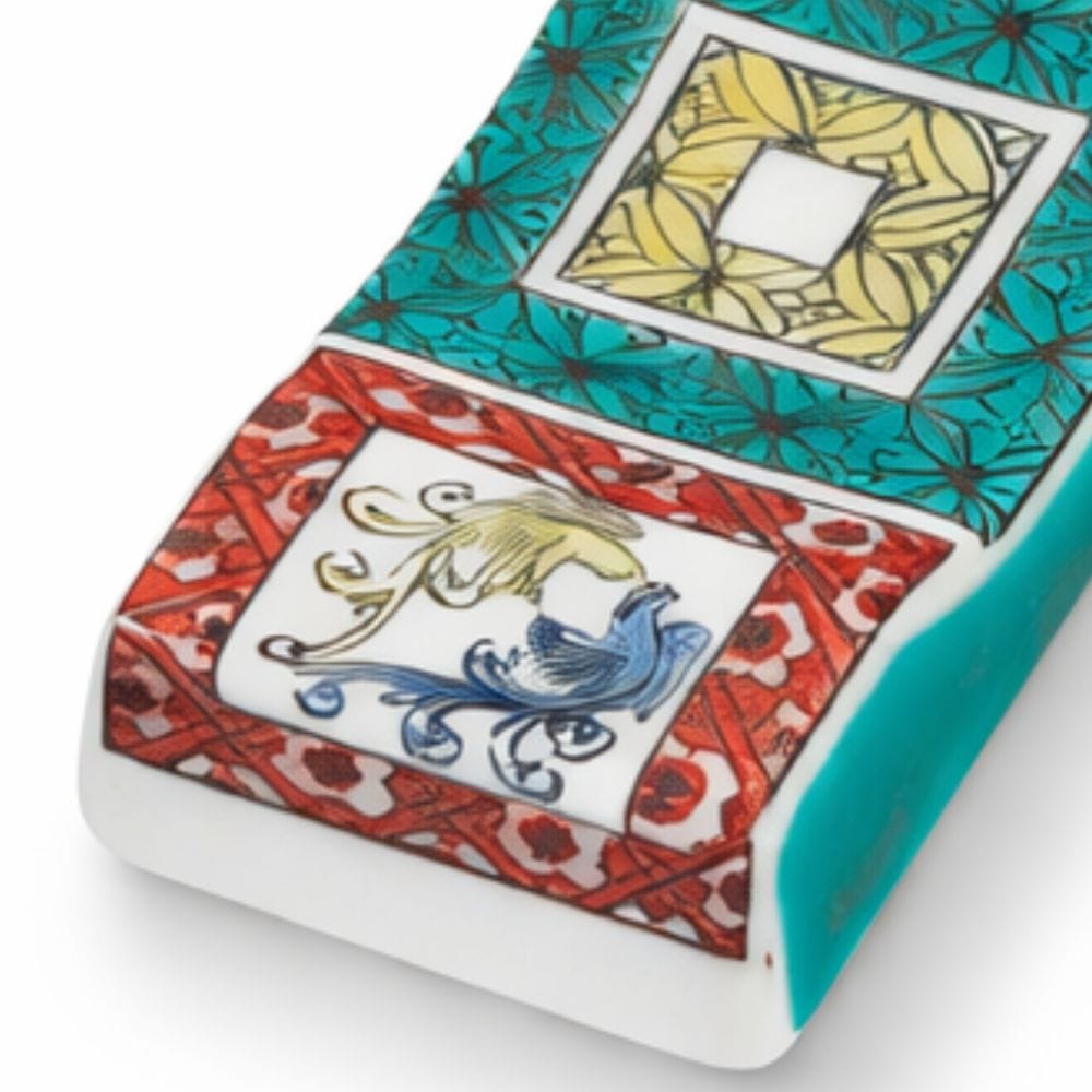 Stone Pavement Kutani Chopstick Rest (Pair) Stone Pavement Kutani Chopstick Rest (Pair)