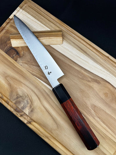 Sword Japanese Hammer-Eye Octagonal Petty Knife – 5.9 inches (15 cm), Red Sword Japanese Hammer-Eye Octagonal Petty Knife – 5.9 inches (15 cm), Red