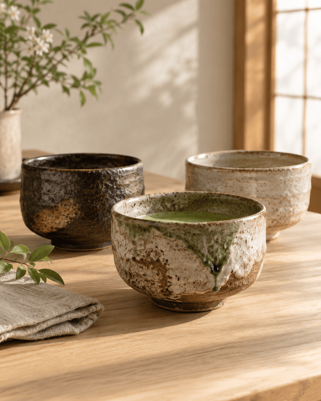 Japanese artisan matcha bowls