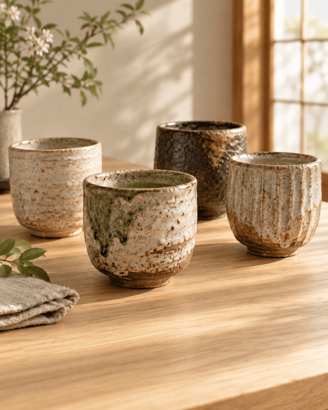 Japanese artisan tea cups