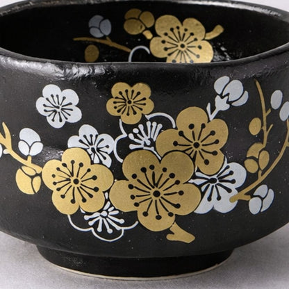 Tenmoku Plum Mino Matcha Set Tenmoku Plum Mino Matcha Set
