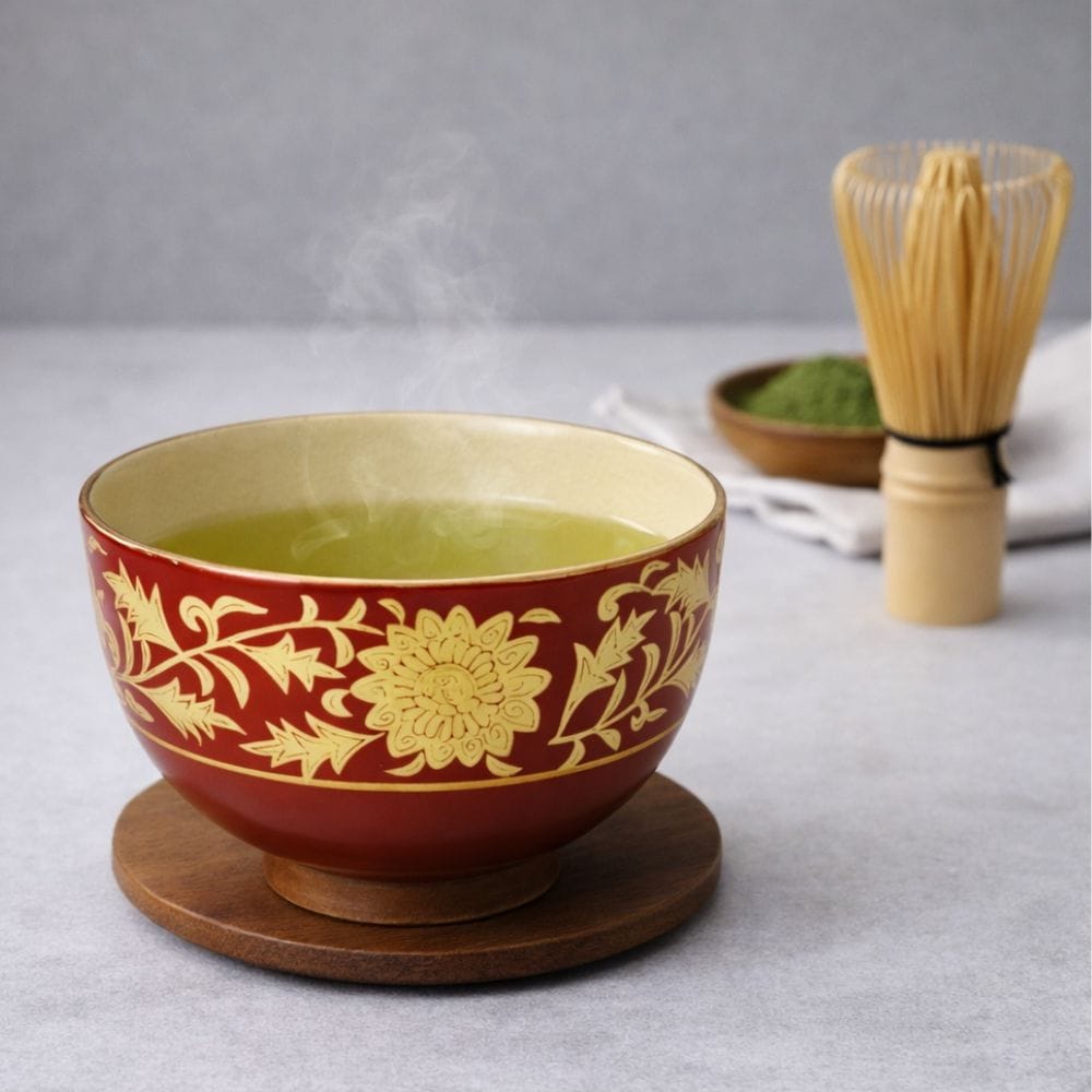 Vermilion Gold Tea Bowl Vermilion Gold Tea Bowl