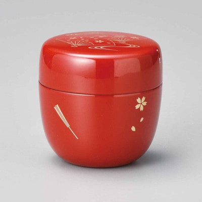 Vermillion Natsume Matcha Container Vermillion Natsume Matcha Container