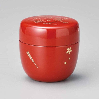 Vermillion Natsume Matcha Container Vermillion Natsume Matcha Container
