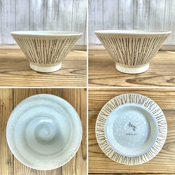 Vertically Striped Jukusa Ramen Bowl Vertically Striped Jukusa Ramen Bowl