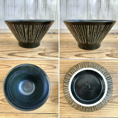 Vertically Striped Jukusa Ramen Bowl Vertically Striped Jukusa Ramen Bowl