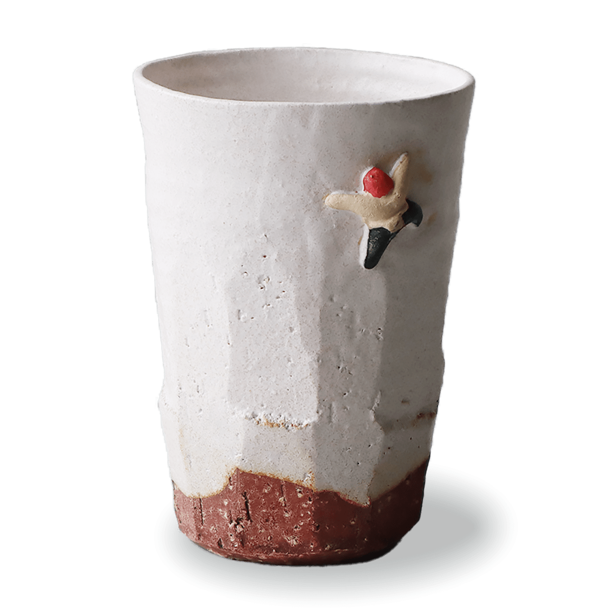 White Artisan Climbing Beer Cup by Keizan Kiln Artisan Climbing Beer Cup by Keizan Kiln