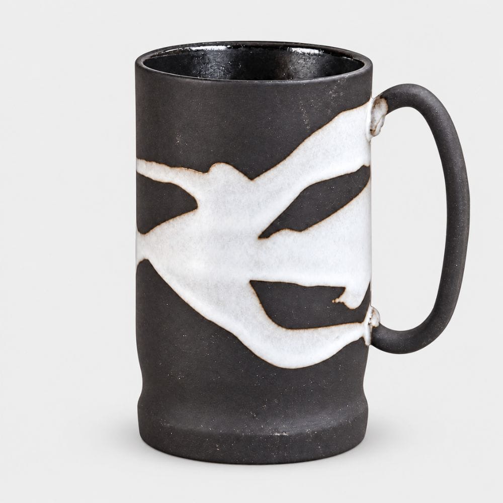 White Nagashi Big Mug Big Mug: Nagashi Hand-Poured Glaze Porcelain