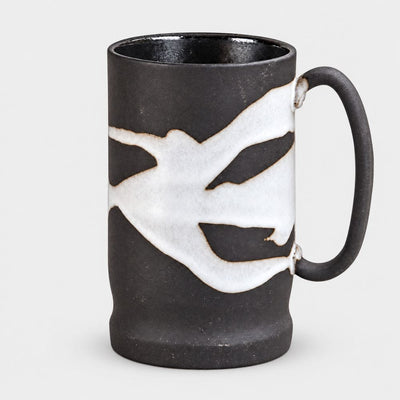 White Nagashi Big Mug Big Mug: Nagashi Hand-Poured Glaze Porcelain