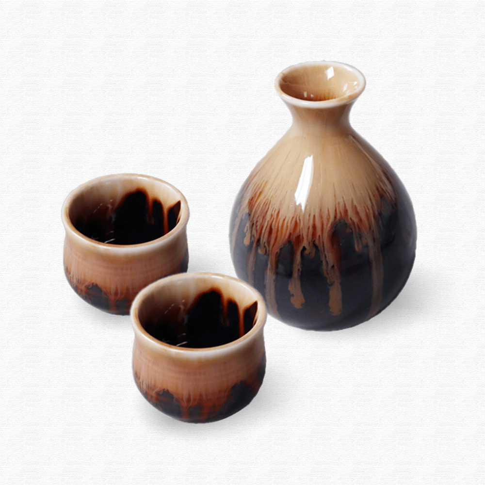Yellow Glaze Sake Set Yellow Glaze Sake Set
