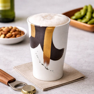 Zebra Gold Hasami Beer Mug Zebra Gold Hasami Beer Mug